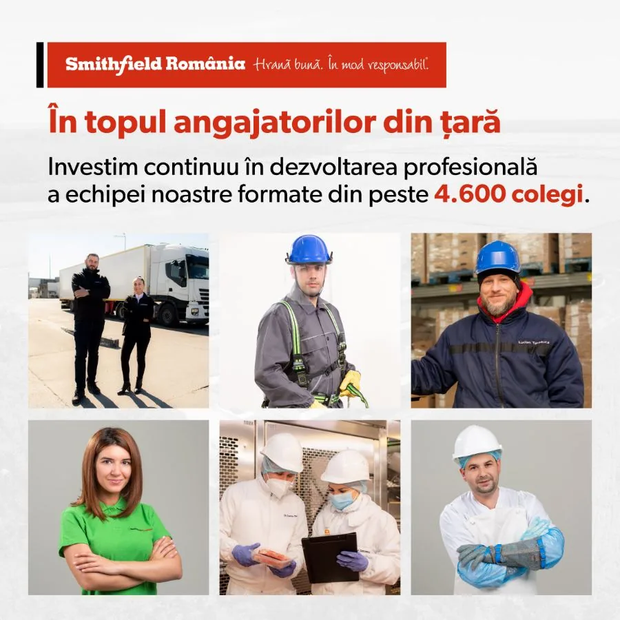 Postare LinkedIn Smithfield România — employer branding